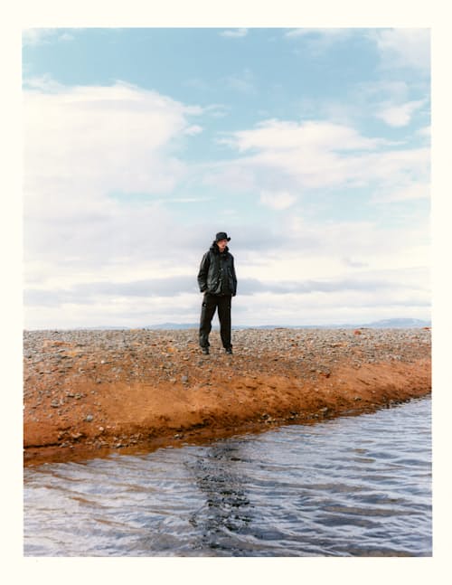 lifestyle image of Barbour Solway Wax Jacket