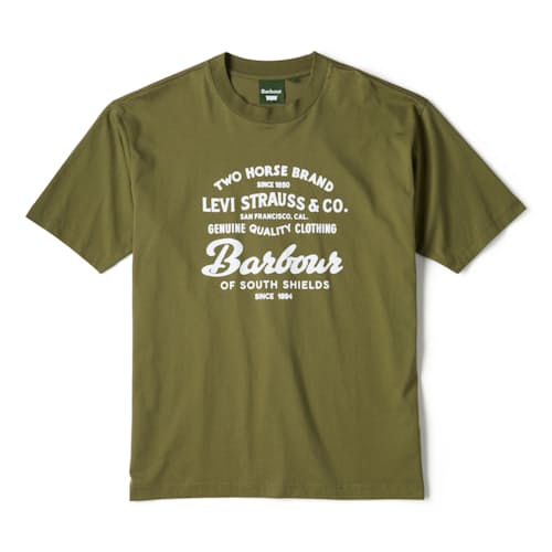 laydown image of Barbour x Levi's Graphic T-Shirt
