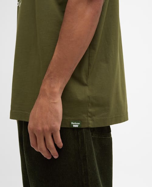 on model image of Barbour x Levi's Graphic T-Shirt