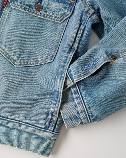 laydown detail image of Barbour x Levi's Type II Denim Jacket
