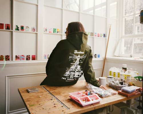 lifestyle image of Barbour x Levi's Graphic Hoodie