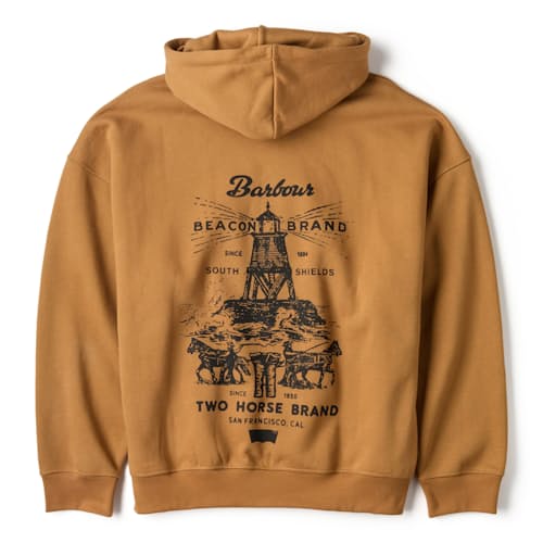 laydown image of Barbour x Levi's Graphic Hoodie