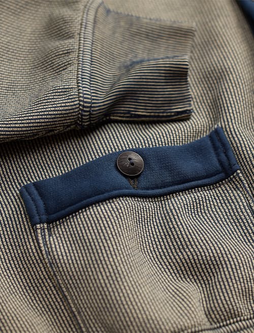 laydown detail image of Striped Jacquard-Knit Cardigan