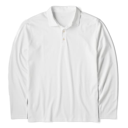 laydown image of Aloeknit Long Sleeve Polo
