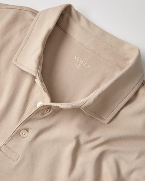 laydown detail image of Aloeknit Long Sleeve Polo