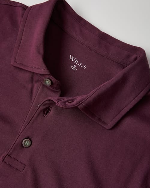 laydown detail image of Aloeknit Long Sleeve Polo