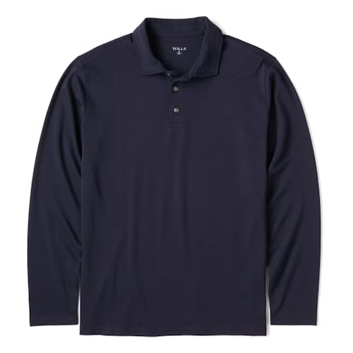 laydown image of Aloeknit Long Sleeve Polo