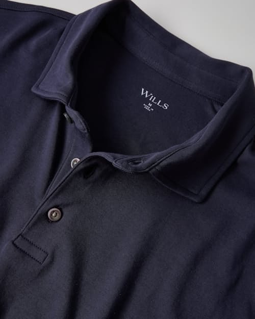 laydown detail image of Aloeknit Long Sleeve Polo