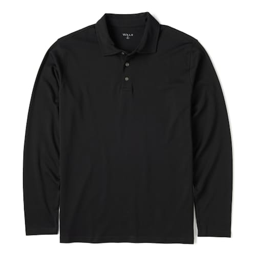 laydown image of Aloeknit Long Sleeve Polo