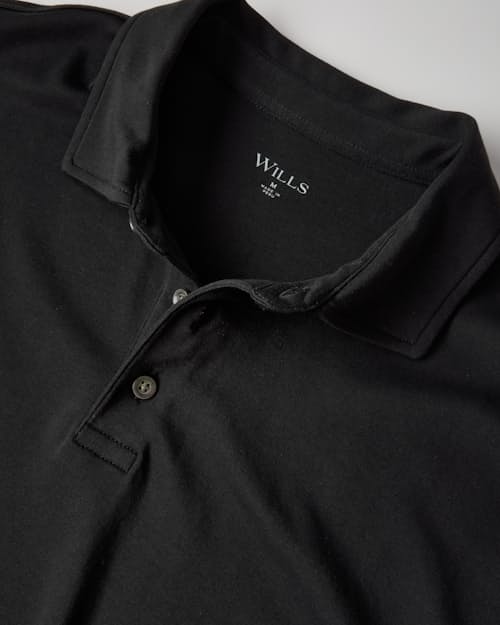 laydown detail image of Aloeknit Long Sleeve Polo