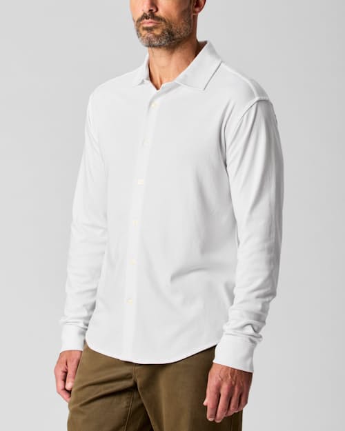 on model image of Aloeknit Long Sleeve Shirt