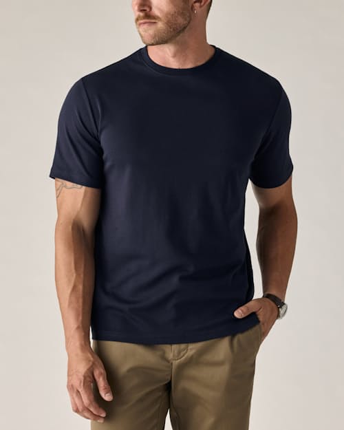 on model image of AloeKnit T-Shirt