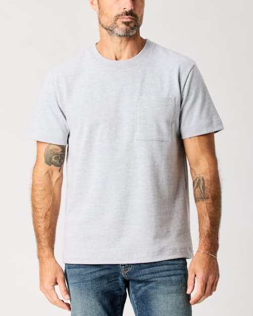 lifestyle image of American Heavyweight Pocket T-Shirt
