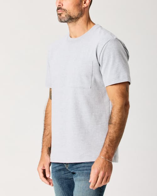 lifestyle image of American Heavyweight Pocket T-Shirt