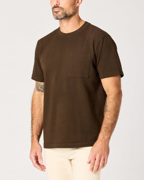 lifestyle image of American Heavyweight Pocket T-Shirt