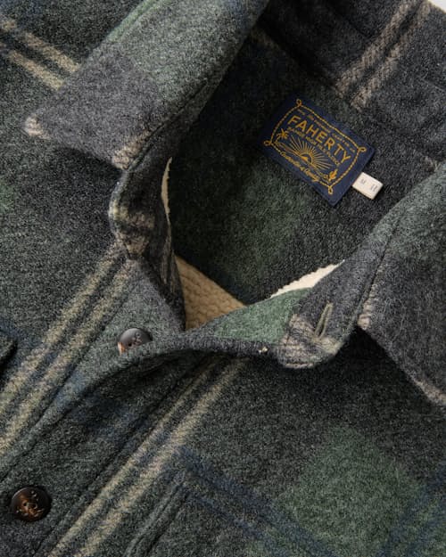 laydown detail image of Range Fleece Lined Shirt Jacket