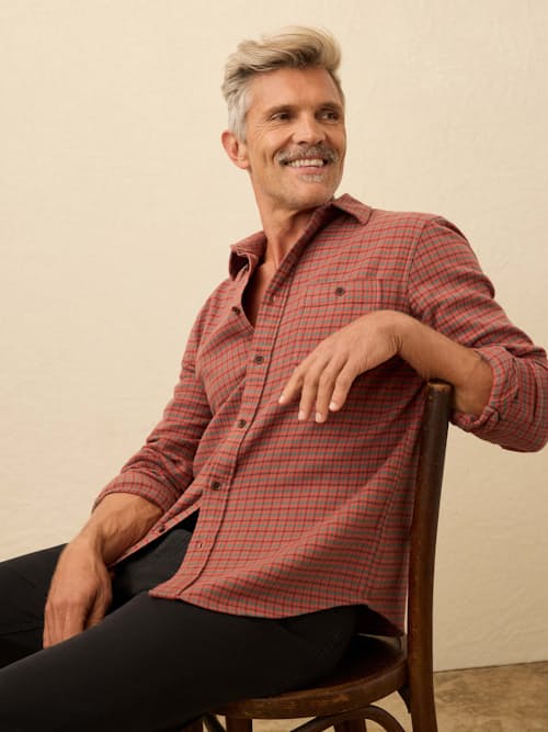 on model image of Super Brushed Flannel