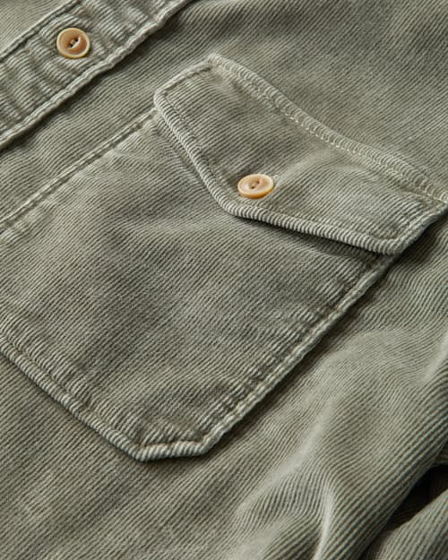 laydown detail image of Stretch Terry Corduroy Workshirt