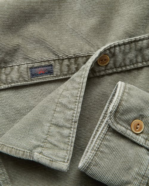 laydown detail image of Stretch Terry Corduroy Workshirt