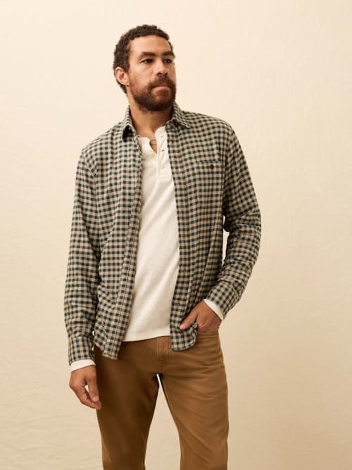 on model image of Super Brushed Flannel