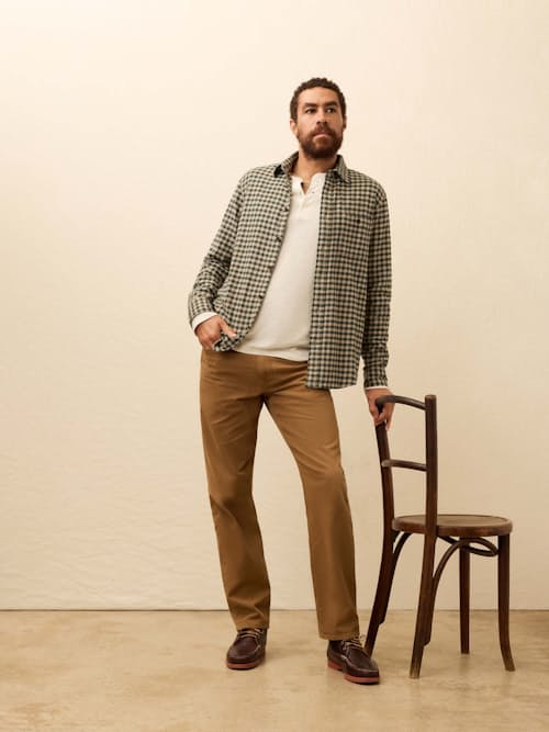 on model image of Super Brushed Flannel