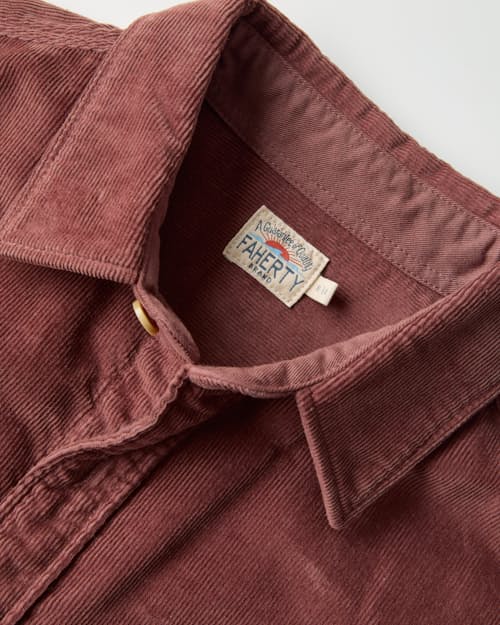 laydown detail image of Stretch Terry Corduroy Workshirt