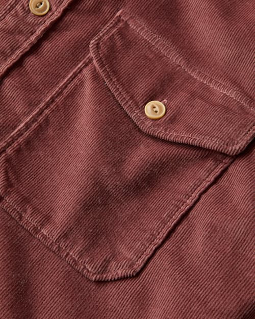 laydown detail image of Stretch Terry Corduroy Workshirt