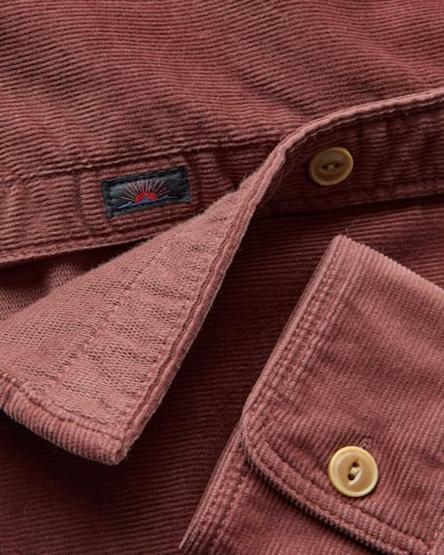 laydown detail image of Stretch Terry Corduroy Workshirt