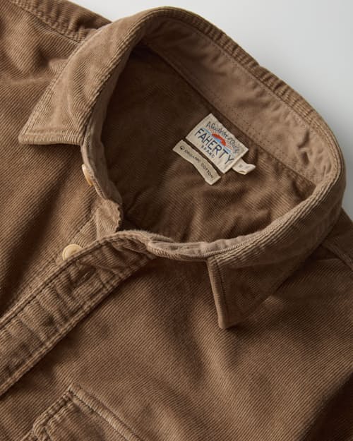 laydown detail image of Stretch Terry Corduroy Workshirt