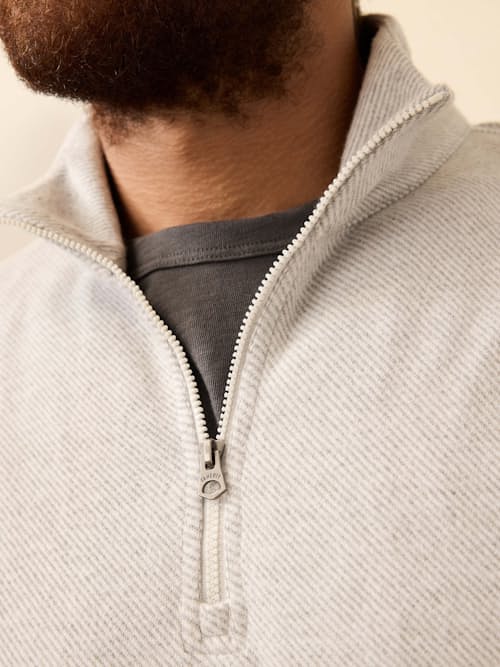 laydown detail image of Legend Quarter Zip Sweater