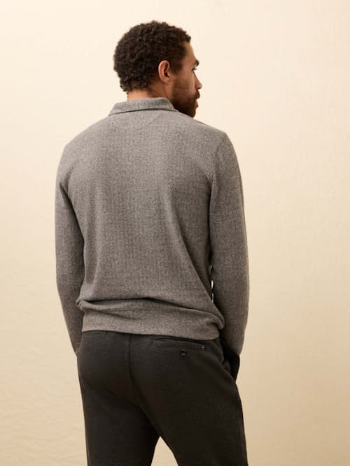 on model image of Legend Quarter Zip Sweater