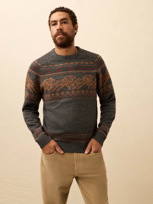 on model image of Donegal Crew Sweater