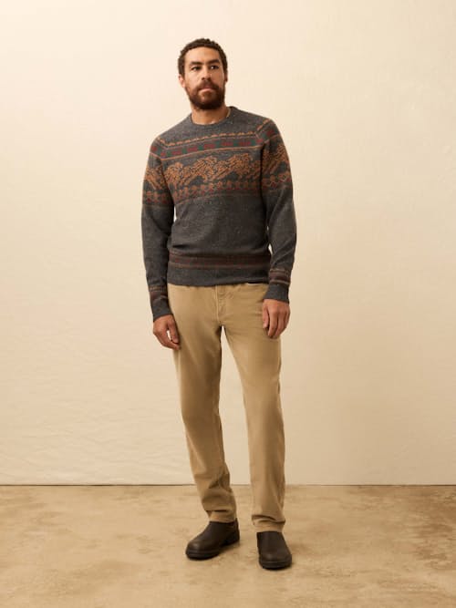 on model image of Donegal Crew Sweater