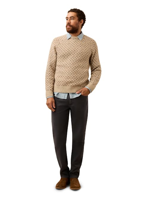 on model image of Donegal Crew Sweater