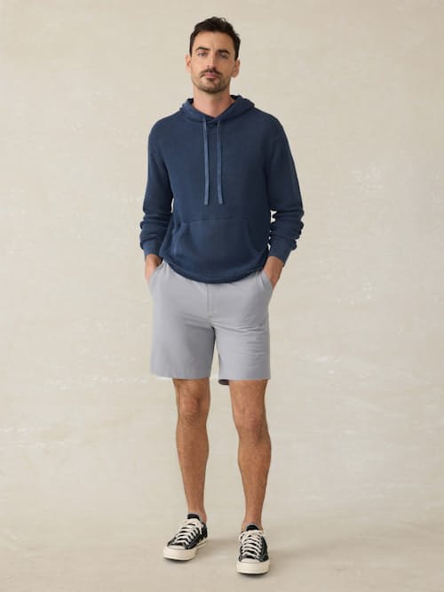 on model image of Sunwashed Sweater Hoodie