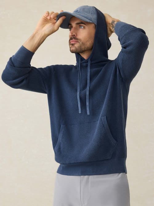 on model image of Sunwashed Sweater Hoodie