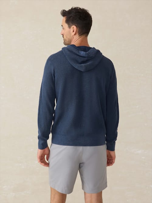 on model image of Sunwashed Sweater Hoodie