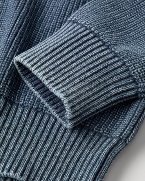 laydown detail image of Sunwashed Quarter Zip Sweater