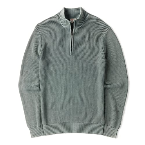 laydown image of Sunwashed Quarter Zip Sweater