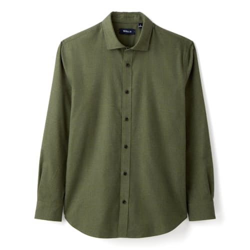 laydown image of Brushed Woven Dress Shirt