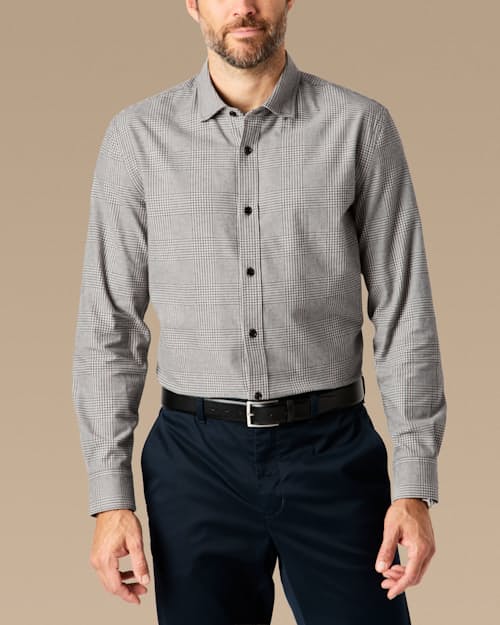 lifestyle image of Brushed Woven Dress Shirt