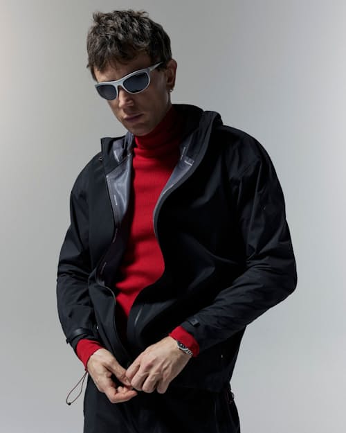 on model image of 3-Layer Waterproof Shell Jacket