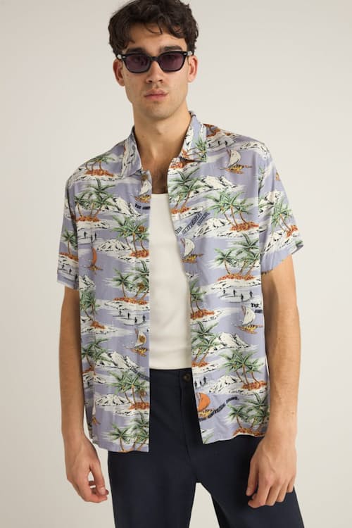 on model image of Tropical Short Sleeve Shirt