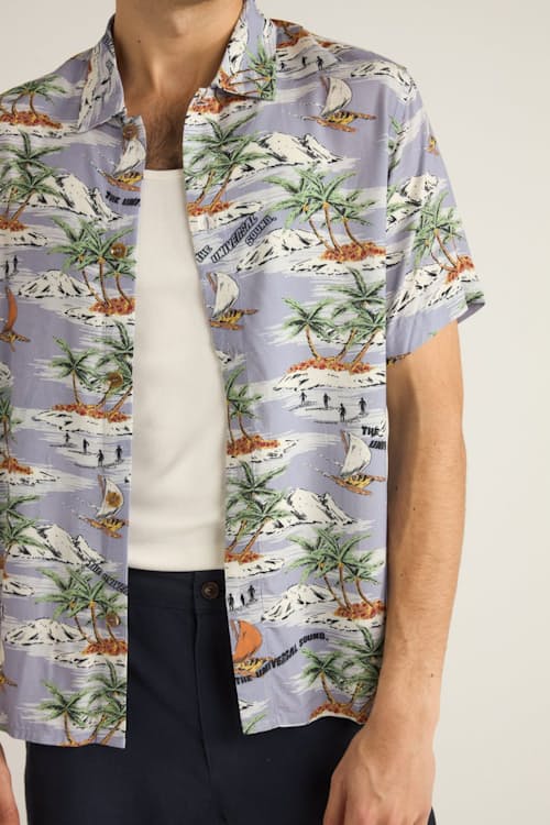 on model image of Tropical Short Sleeve Shirt