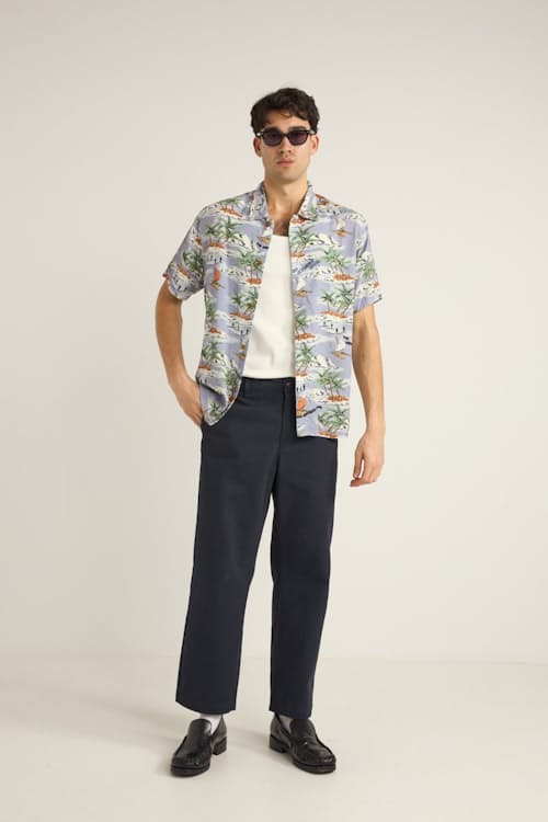 on model image of Tropical Short Sleeve Shirt
