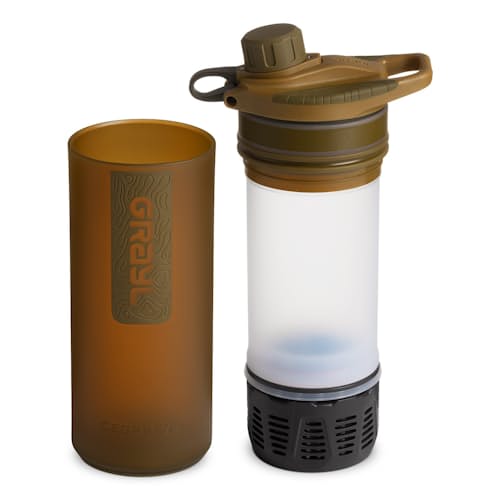 laydown image of GeoPress® Purifier Bottle