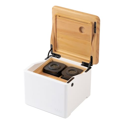 laydown image of The Stash Box - Pine & White