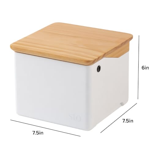 laydown image of The Stash Box - Pine & White