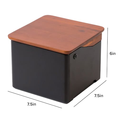 laydown image of The Stash Box - Acacia & Black