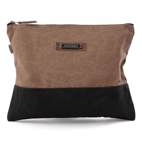 laydown image of Neelum Large Zipper Pouch - Khaki